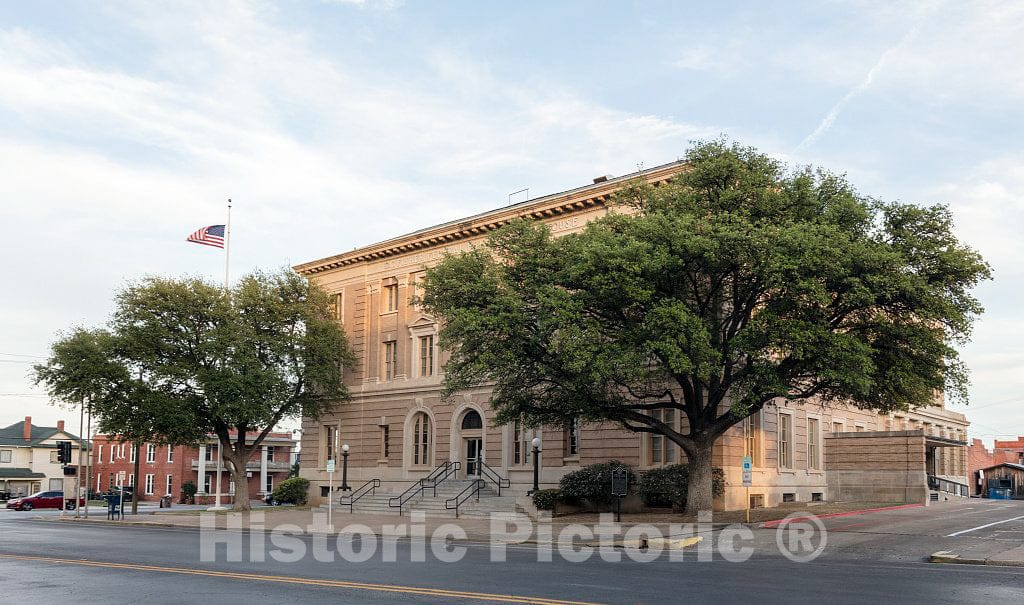 Photo- Exterior. The O.C. Fisher Federal Building and U.S. Courthouse, San Angelo, Texas 3 Fine Art Photo Reproduction