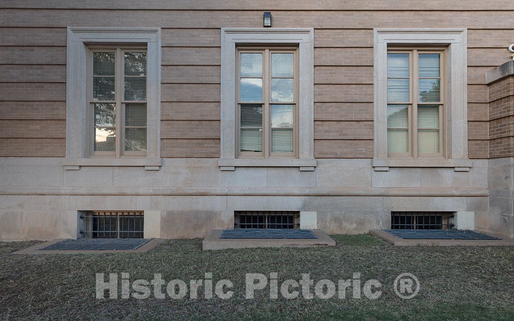 Photo - Exterior Windows. The O.C. Fisher Federal Building and U.S. Courthouse, San Angelo, Texas- Fine Art Photo Reporduction