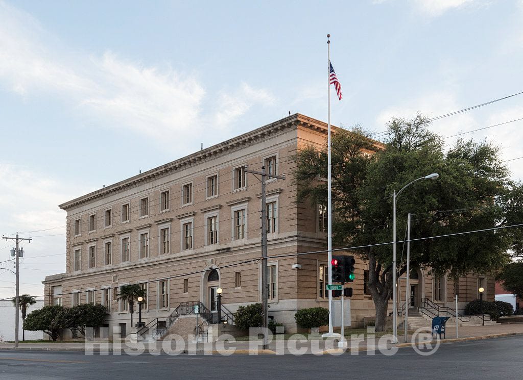 Photo- Exterior. The O.C. Fisher Federal Building and U.S. Courthouse, San Angelo, Texas 7 Fine Art Photo Reproduction