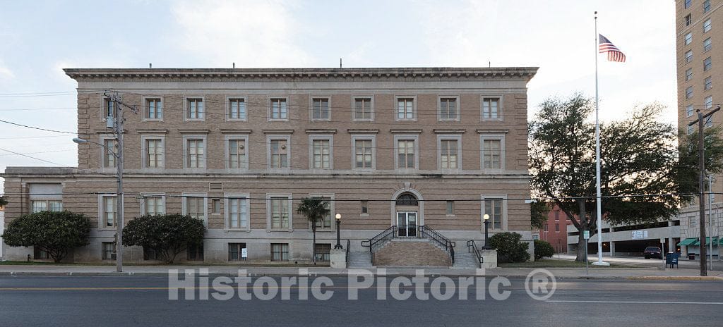 Photo- Exterior. The O.C. Fisher Federal Building and U.S. Courthouse, San Angelo, Texas 8 Fine Art Photo Reproduction