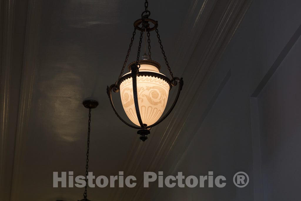 Photo- Hanging Light Fixture. The O.C. Fisher Federal Building and U.S. Courthouse, San Angelo, Texas 1 Fine Art Photo Reproduction