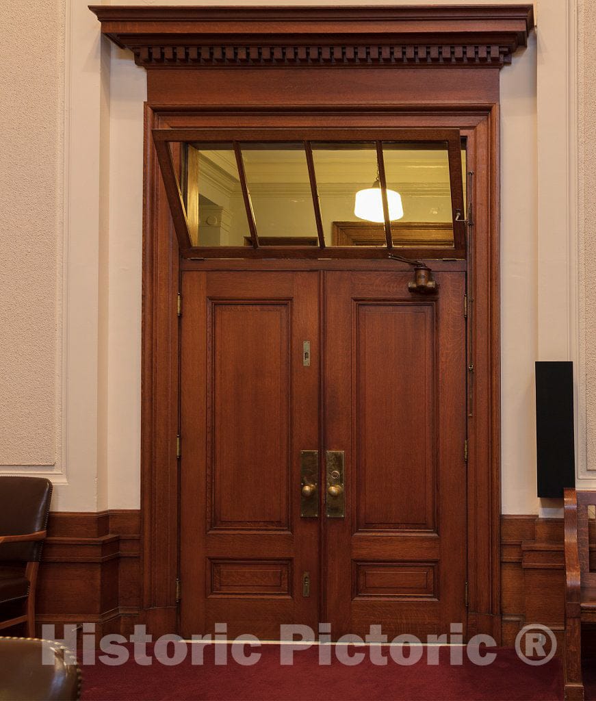 Photo - Courtroom Doors. The O.C. Fisher Federal Building and U.S. Courthouse, San Angelo, Texas- Fine Art Photo Reporduction