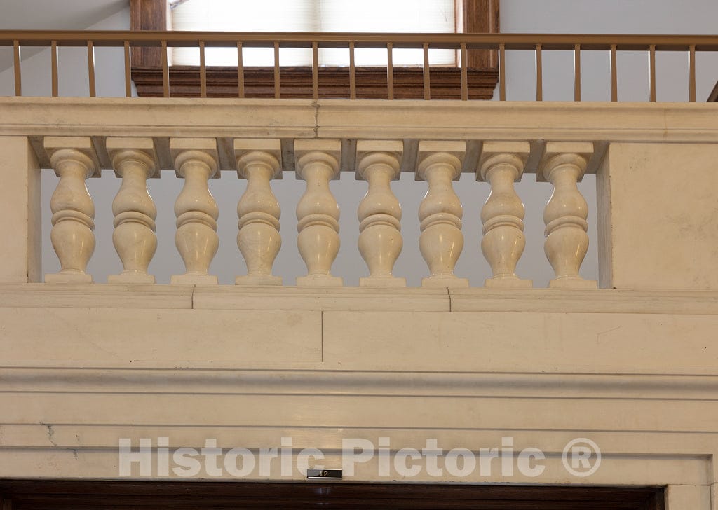 Photo - Stair Detail. The O.C. Fisher Federal Building and U.S. Courthouse, San Angelo, Texas- Fine Art Photo Reporduction