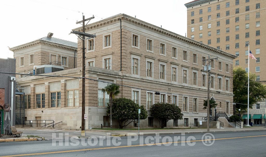 Photo- Exterior. The O.C. Fisher Federal Building and U.S. Courthouse, San Angelo, Texas 9 Fine Art Photo Reproduction