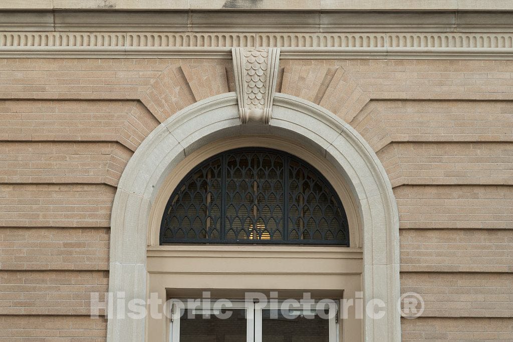 Photo - Window Grille. The O.C. Fisher Federal Building and U.S. Courthouse, San Angelo, Texas- Fine Art Photo Reporduction