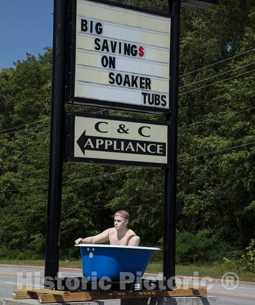 Photo - Innovative Streetside Display Advertising The C&C Appliance Store in Seneca, South Carolina- Fine Art Photo Reporduction