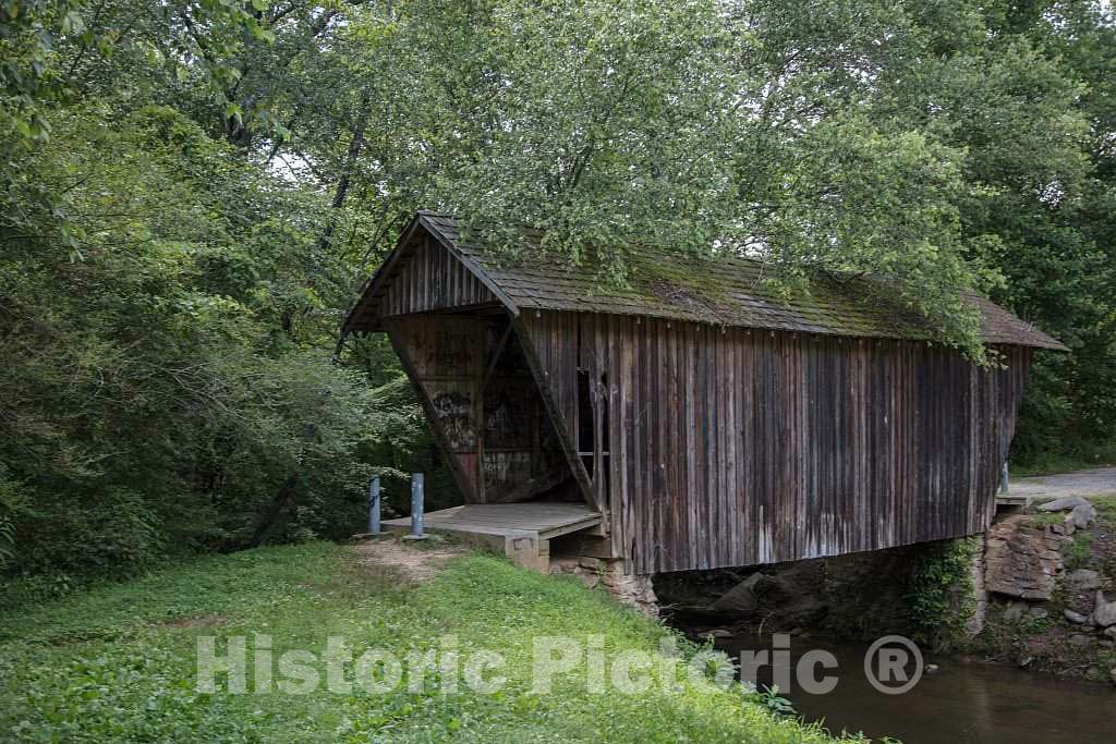 Photo - The Stovall Mill Covered Bridge outside a White County, Georgia town with a most unusual name: Sautee Nacoochee- Fine Art Photo Reporduction