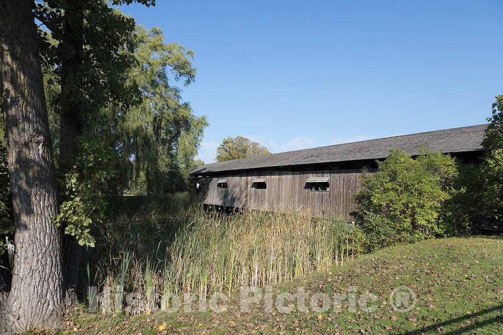 Photo - Long Covered Bridge at The Shelburne Museum in Shelburne, Vermont- Fine Art Photo Reporduction