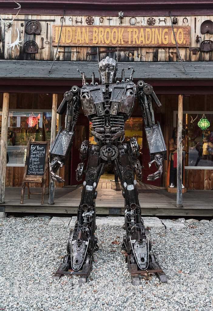 Photo - Imposing Metal-Art Robot at The Indian Brook Trading Co. Antiques and Collectibles Store in Bethlehem, New Hampshire- Fine Art Photo Reporduction