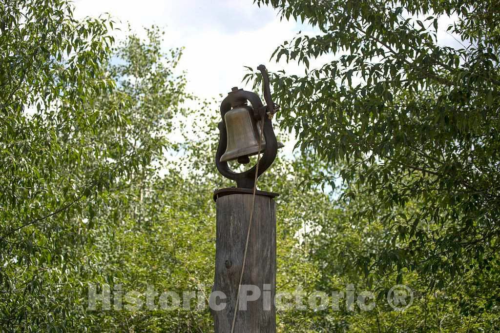 Photo - The Chow Bell at The A Bar A Guest Ranch, just Over The Colorado Border Near Riverside in Carbon County, Wyoming- Fine Art Photo Reporduction