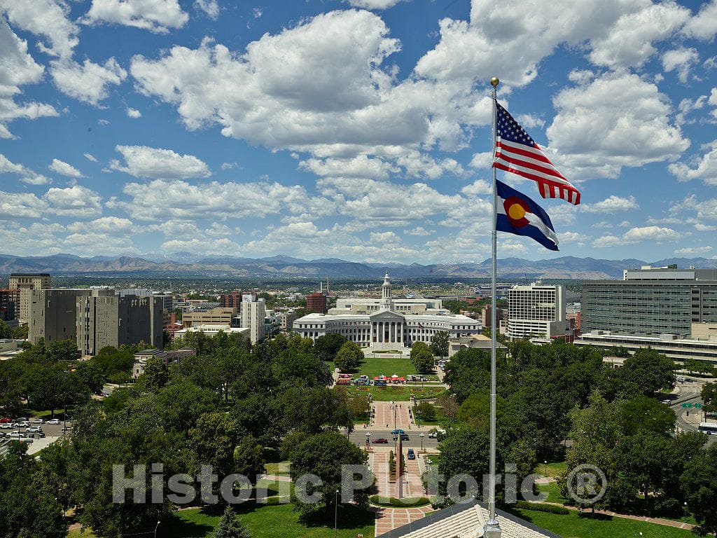 Photo - View of Denver's Civic Center from The Steps of The Colorado State Capitol- Fine Art Photo Reporduction