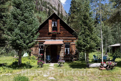Photo- Cabin in Crystal, Colorado, a Virtual Ghost Town in a Valley on The Upper Crystal River in Gunnison County, on a precipitous 3 Fine Art Photo Reproduction