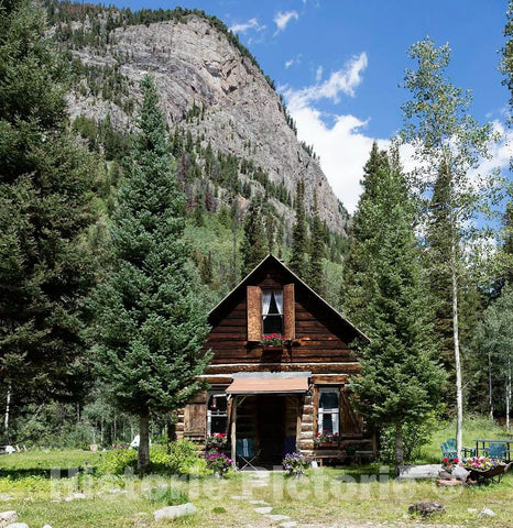 Photo- Cabin in Crystal, Colorado, a Virtual Ghost Town in a Valley on The Upper Crystal River in Gunnison County, on a precipitous 2 Fine Art Photo Reproduction