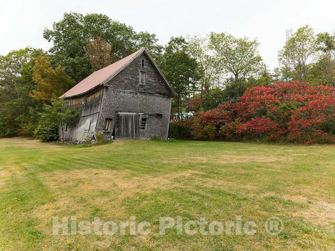 Photo - Barn That Could use Some Support Near Etna, Maine- Fine Art Photo Reporduction