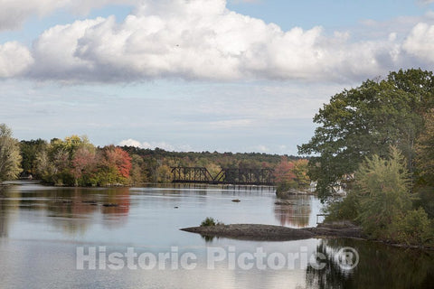 Photo- Fall scene along the Stillwater River in Orono, Maine, home of the University of Maine 1 Fine Art Photo Reproduction