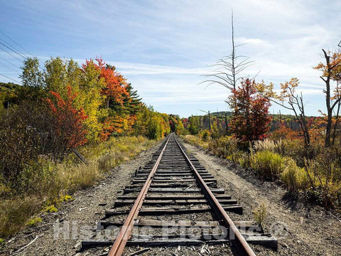 Photo - Fall Along The Railroad Tracks in Bangor, Maine- Fine Art Photo Reporduction