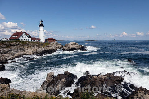 Photo - One of The Most-Photoed Sites in Maine: The Portland Head Light on Cape Elizabeth- Fine Art Photo Reporduction