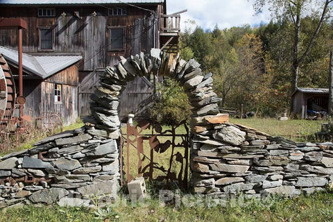 Photo - Stone Arch Outside an Old Gristmill in Cambridge, Vermont- Fine Art Photo Reporduction