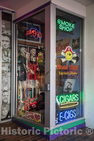 Photo - Window of The Good Stuff Variety Store and Smoke Shop in Burlington, Vermont- Fine Art Photo Reporduction