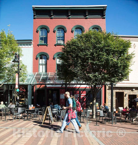 Photo - Passersby on a Popular Pedestrian mall in Burlington, Vermont- Fine Art Photo Reporduction