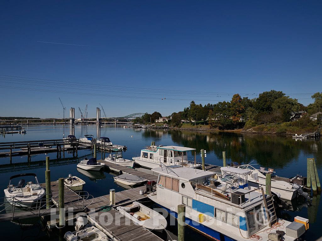 Photo - Boats Along The Shore in Portsmouth, New Hampshire- Fine Art Photo Reporduction