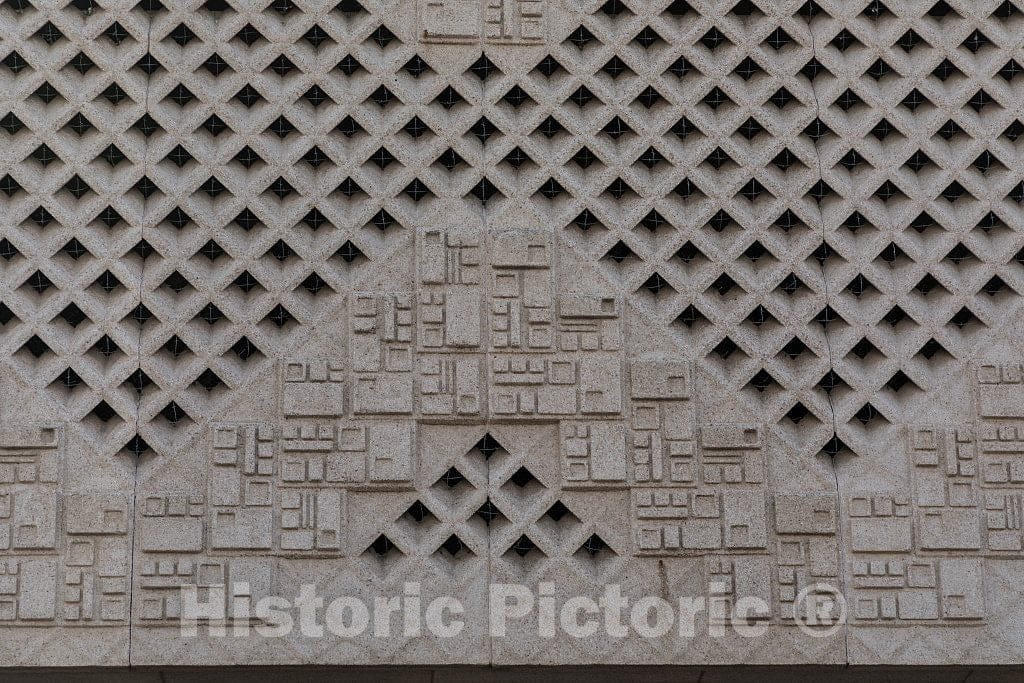 Photo - Architectural Details. Joe Skeen Federal Building and U.S. Courthouse, Roswell, New Mexico- Fine Art Photo Reporduction