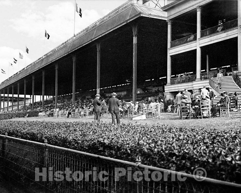 Historic Black & White Photo - Long Island, Elmont, N.Y. - Belmont Park, Elmont, c1913 -