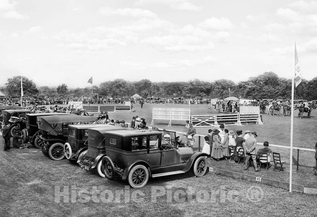 Historic Black & White Photo - Long Island, New York - Horse Show at Piping Rock Club, c1925 -