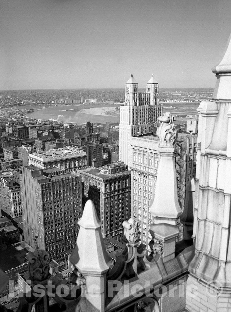 Kansas City Historic Black & White Photo, Kansas City Skyline, c1930 -