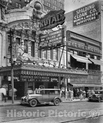 Kansas City Historic Black & White Photo, Royal Theater, c1927 -