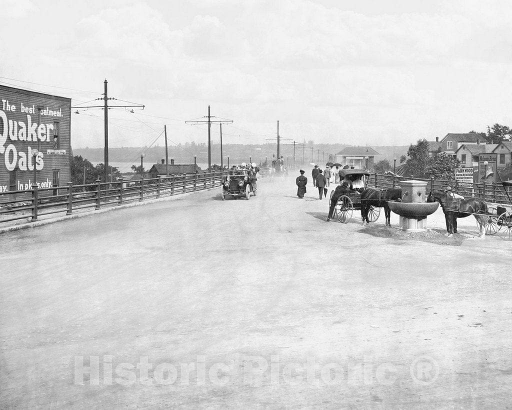 Historic Black & White Photo - Kansas City, Kansas - A Fountain for Horses, c1900 -