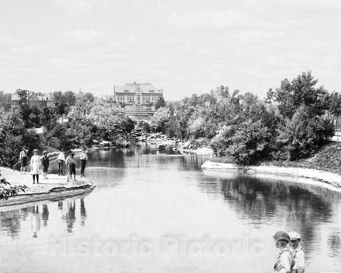 Historic Black & White Photo - Kansas City, Kansas - On the Paseo, c1904 -