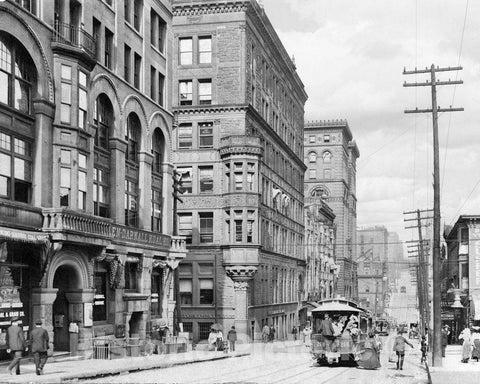 Historic Black & White Photo - Kansas City, Kansas - Ninth Street, c1903 -
