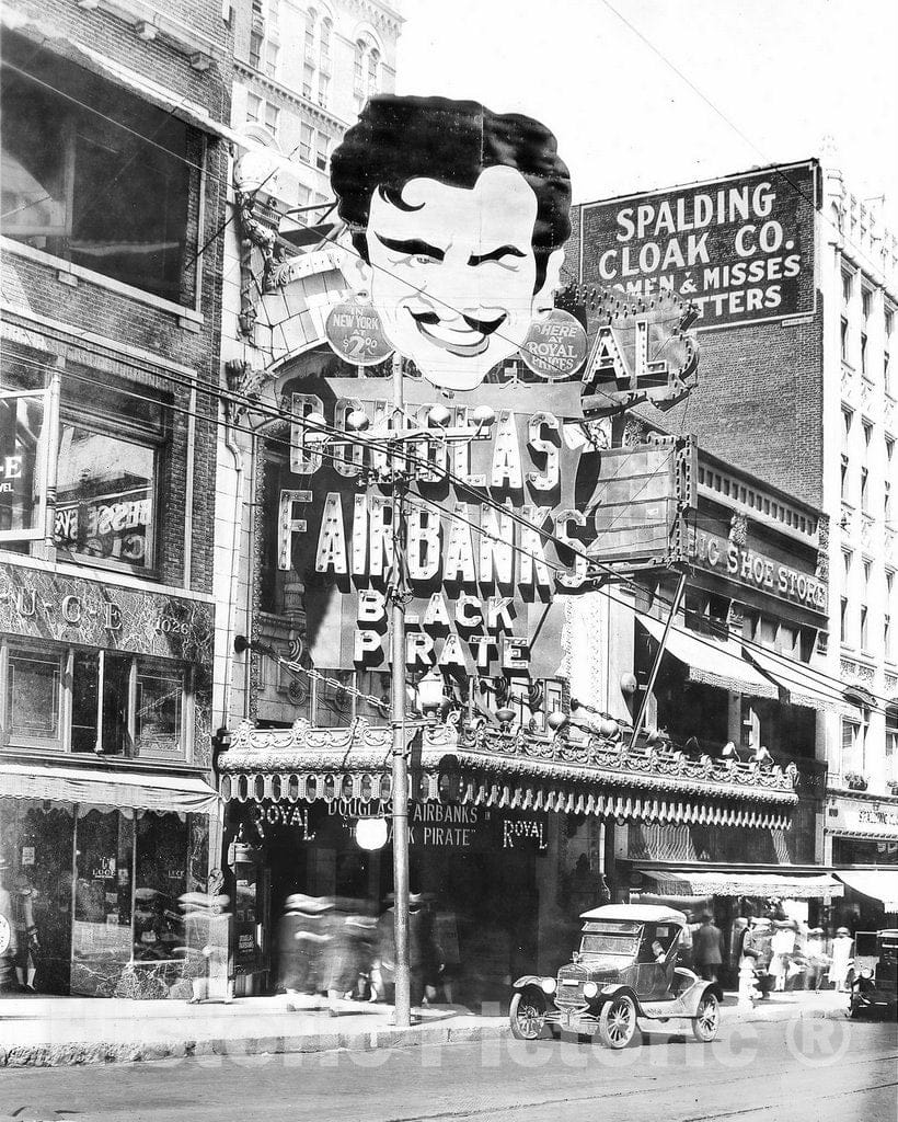 Historic Black & White Photo - Kansas City, Kansas - Theatre Royal, c1926 -