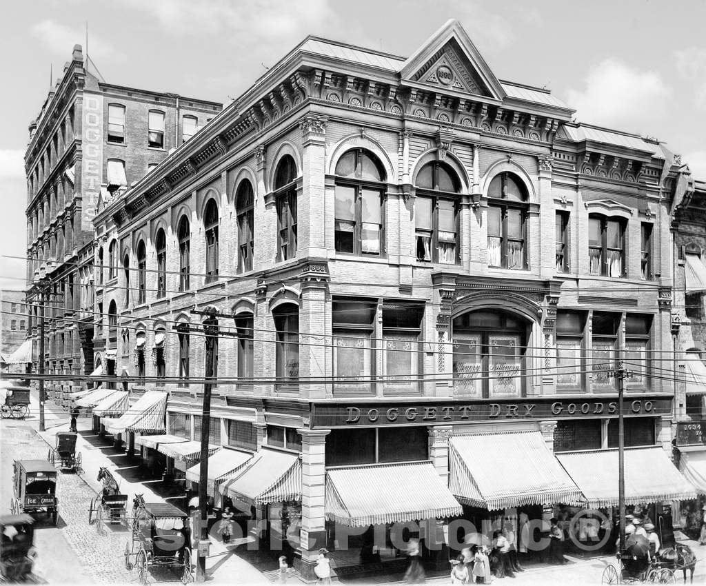 Historic Black & White Photo - Kansas City, Missouri - The Doggett Dry Goods Company, c1890 -