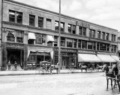 Historic Black & White Photo - Kansas City, Missouri - Western Dental College, c1905 -