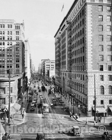 Historic Black & White Photo - Los Angeles, California - Seventh Street, c1928 -