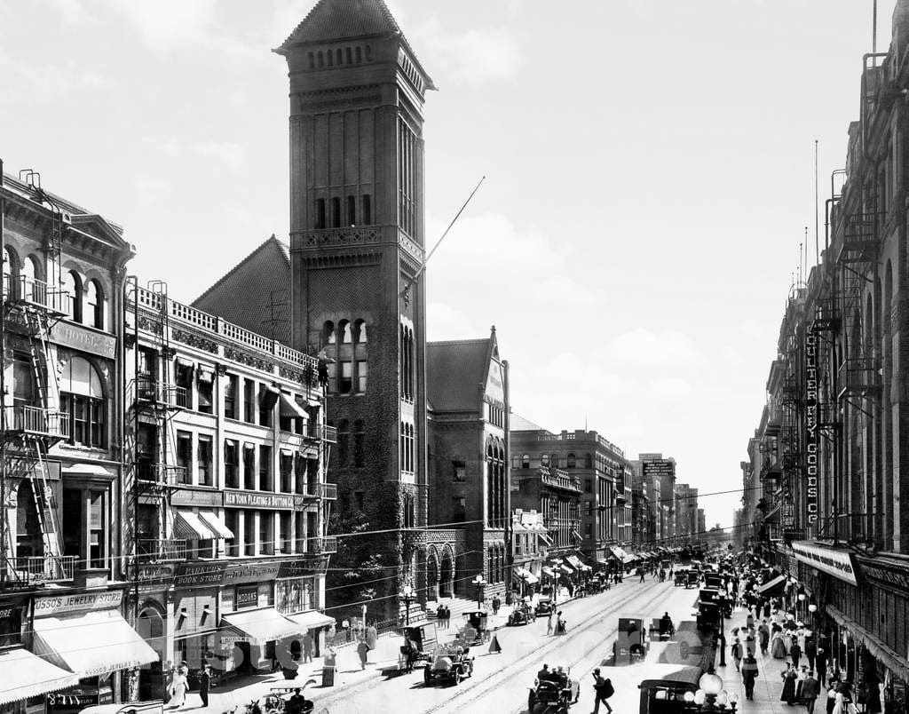 Historic Black & White Photo - Los Angeles, California - Old Los Angeles City Hall, c1905 -