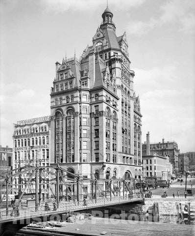 Historic Black & White Photo - Milwaukee, Wisconsin - The Pabst Building, c1907 -