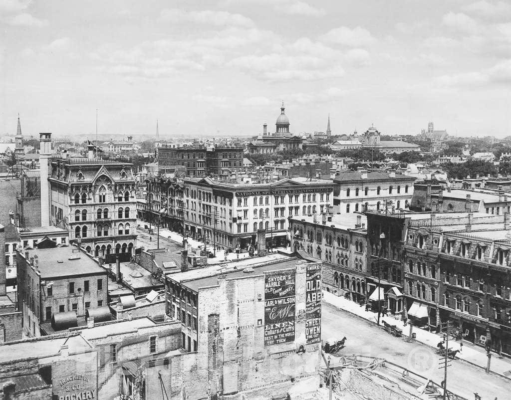 Historic Black & White Photo - Milwaukee, Wisconsin - East Town, c1890 -