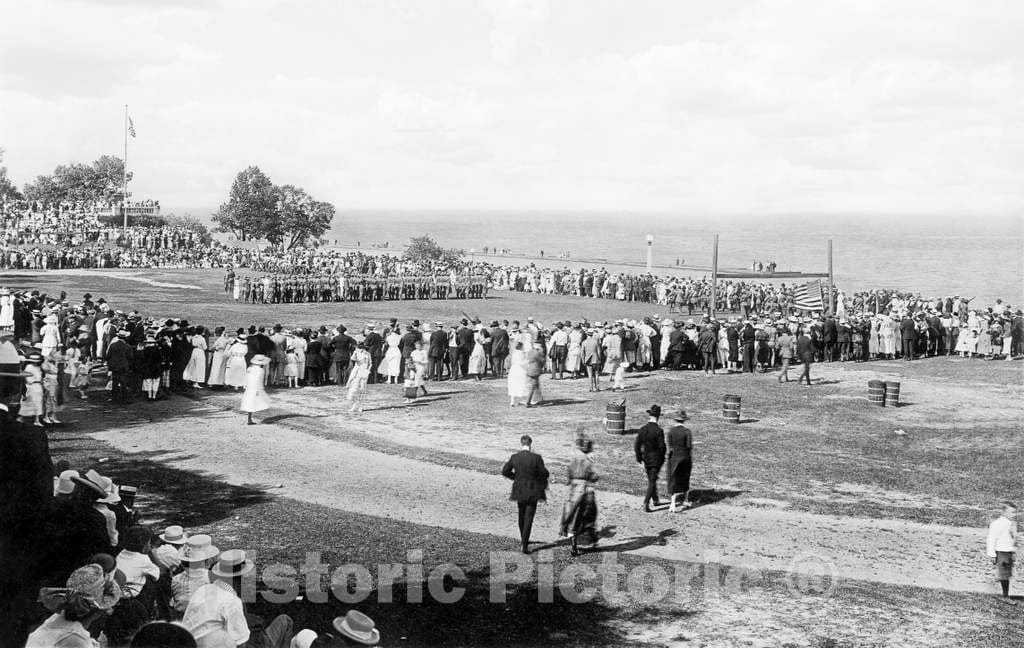 Historic Black & White Photo - Milwaukee, Wisconsin - Fourth of July at Lake Park, c1918 -