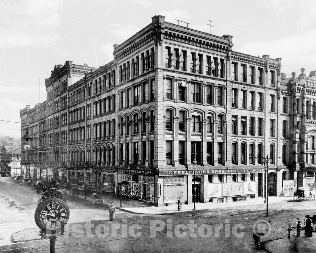 Historic Black & White Photo - Minneapolis, Minnesota - The Syndicate Block Building, c1890 -