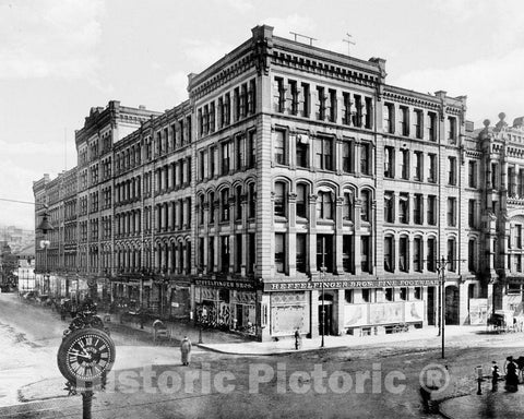 Historic Black & White Photo - Minneapolis, Minnesota - The Syndicate Block Building, c1890 -