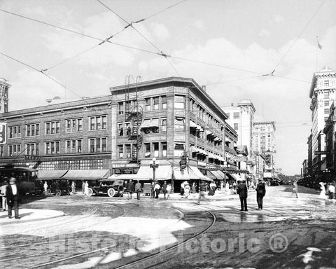 Historic Black & White Photo - Minneapolis, Minnesota - The Hulett Block Building, c1920 -