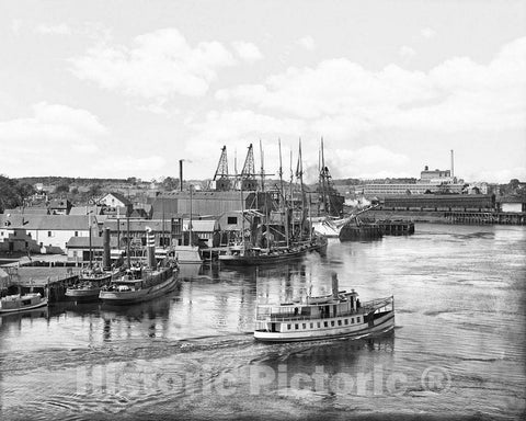 Historic Black & White Photo - Portsmouth, New Hampshire, c1907 -