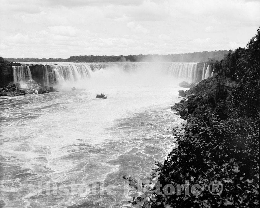 Historic Black & White Photo - Niagara Falls, New York - A Miniature Maid of the Mist, c1890 -