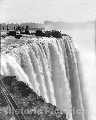Historic Black & White Photo - Niagara Falls, New York - Terrapin Point, c1895 -