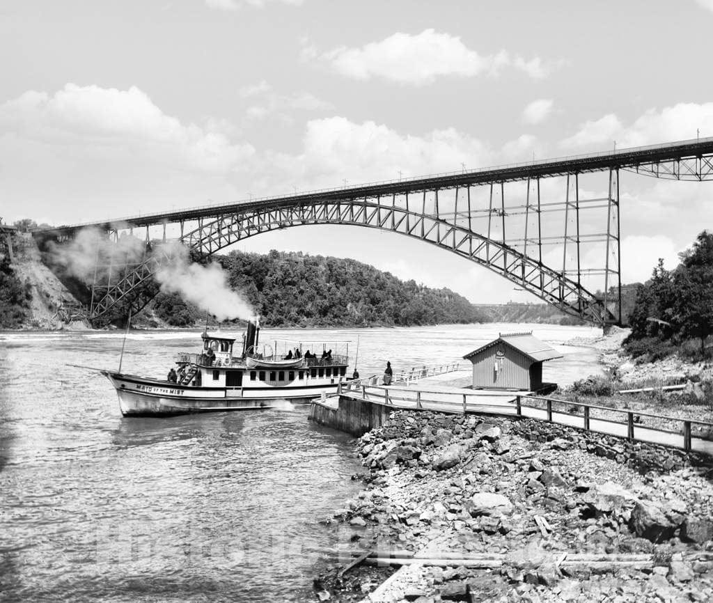 Historic Black & White Photo - Niagara Falls, New York - The Maid of the Mist, c1903 -