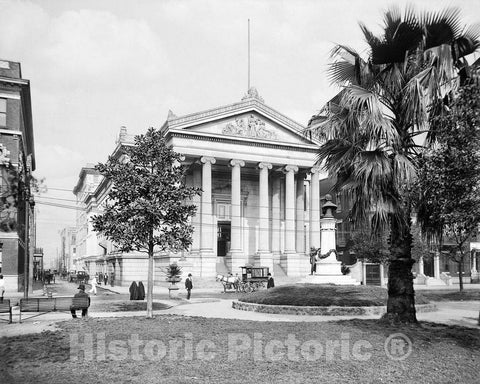 Historic Black & White Photo - New Orleans, Louisiana - Gallier Hall, c1910 -
