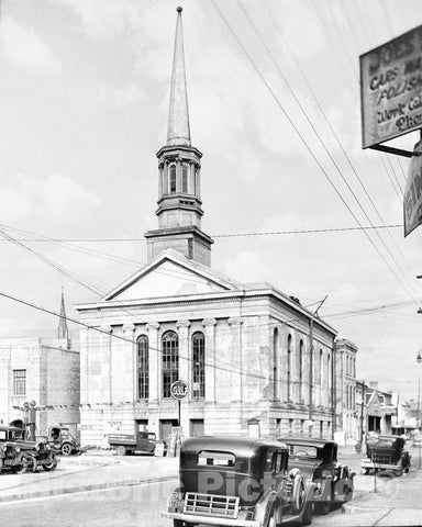 Historic Black & White Photo - New Orleans, Louisiana - Central Congregational Church, c1935 -